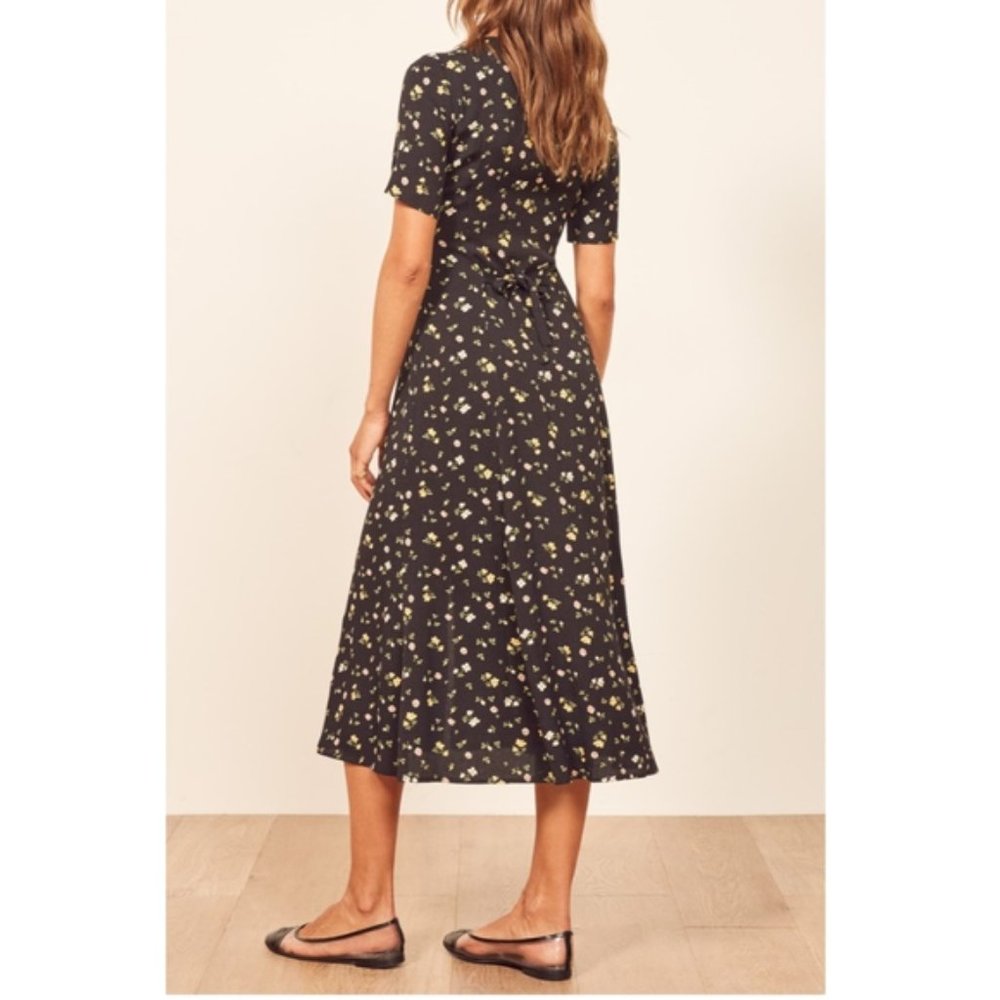 Reformation Locklin NWT Venezia Midi Dress SZ 0 - Picture 6 of 16